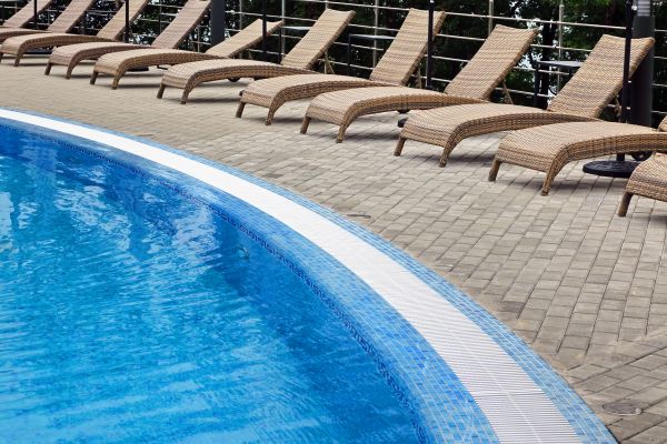 Poolside Hardscaping in Broomfield